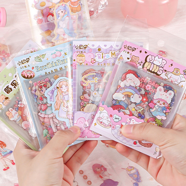

1 SET 20 LEMBAR STICKER MOTIF PRINCESS AND PUPPY KAWAII DEKORASI BUKU, JURNAL, HANDPHONE DLL BS