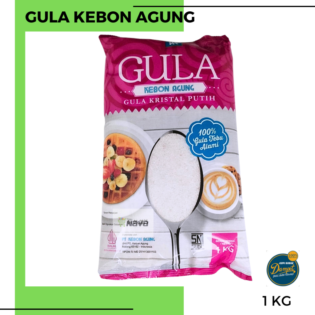 

GULA KEBON AGUNG 1kg / GULA PASIR PUTIH / GULA PASIR / GULA