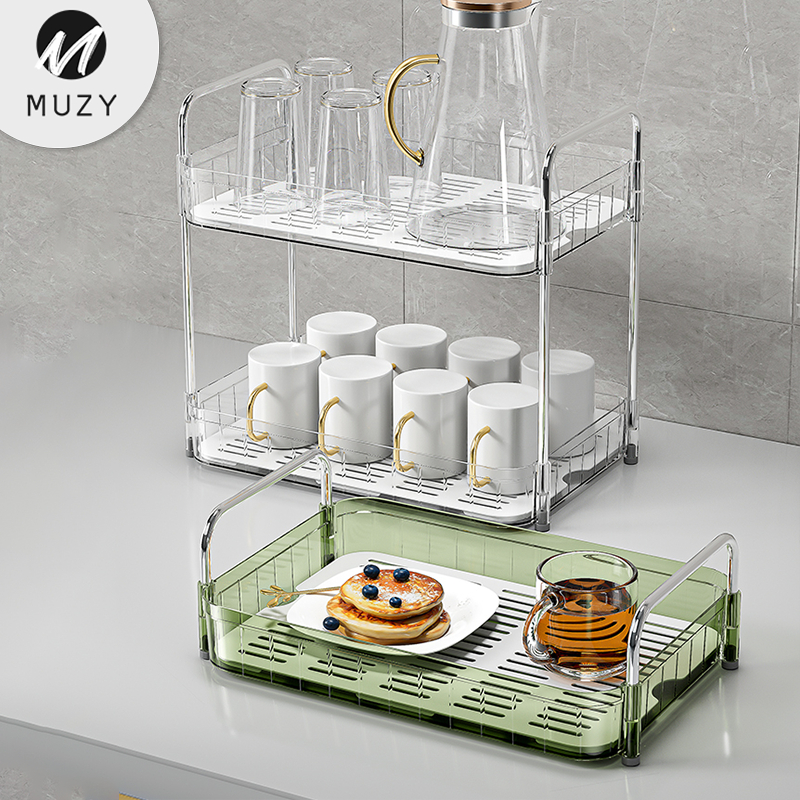 MUZY RAK GELAS RAK MUG PEMEGANG DAPUR RAK CANGKIR PEMEGANG RAK TRAY PENYIMPANAN RAK DAPUR RAK