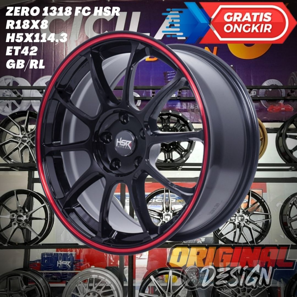 Velg Mobil Ring 18 R18 HSR ZERO Untuk NSX , Odyssey , Prelude , S2000