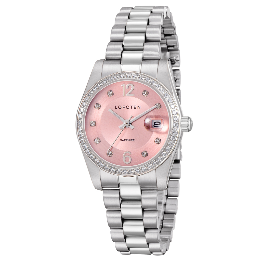 Jam tangan wanita Lofoten Original F-2323L Tahan Air Sapphire Glass Bisnis Kemewahan Bercahaya