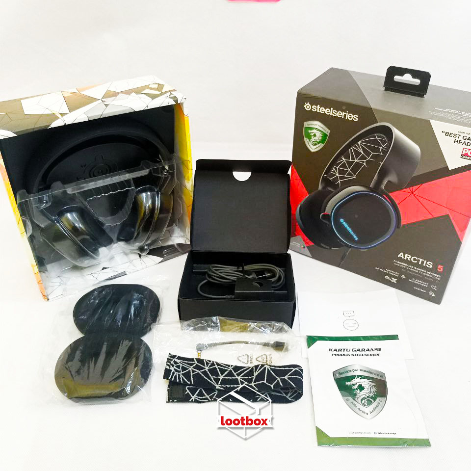 Headset Gaming USB & 3.5mm 7.1 PC Mobile Steelseries Arctis 5 Black SECOND