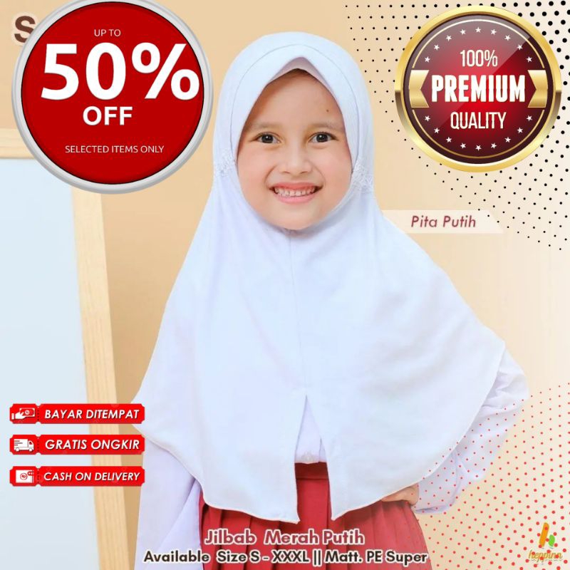 jilbab hijab anak sekolah sd warna merah coklat / jilbab hijab sekolah anak sd kelas 1 2 3 4 5 sd tk