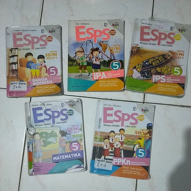 buku esps bahasa Indonesia kelas 5 /esps IPA kelas 5/esps PPKN kelas 5/esps IPS kelas 5/esps matemat