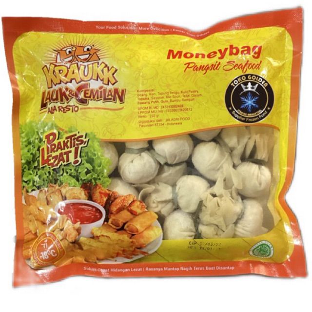 

kraukk money bag 250gr / pangsit seafood