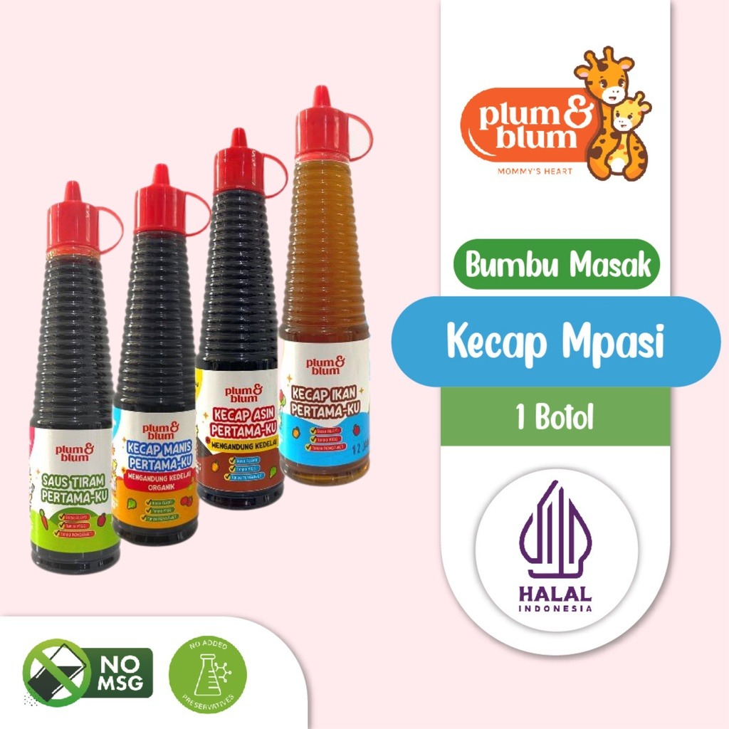 

Plum & Blum Saus Tiram Kecap Manis Kecap Asin Mpasi No MSG - 130 gram