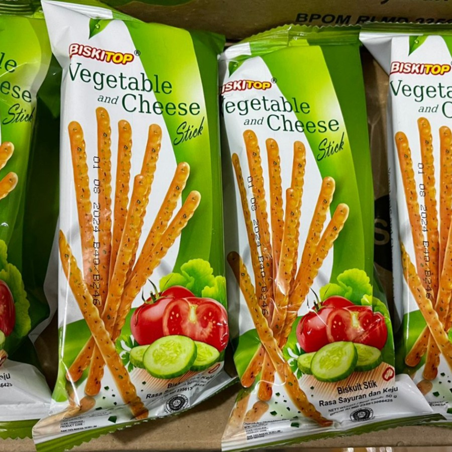 

BISKITOP - VEGETABLE STICK 50g Biskuit Anak Dewasa Enak Renyah Biscuit