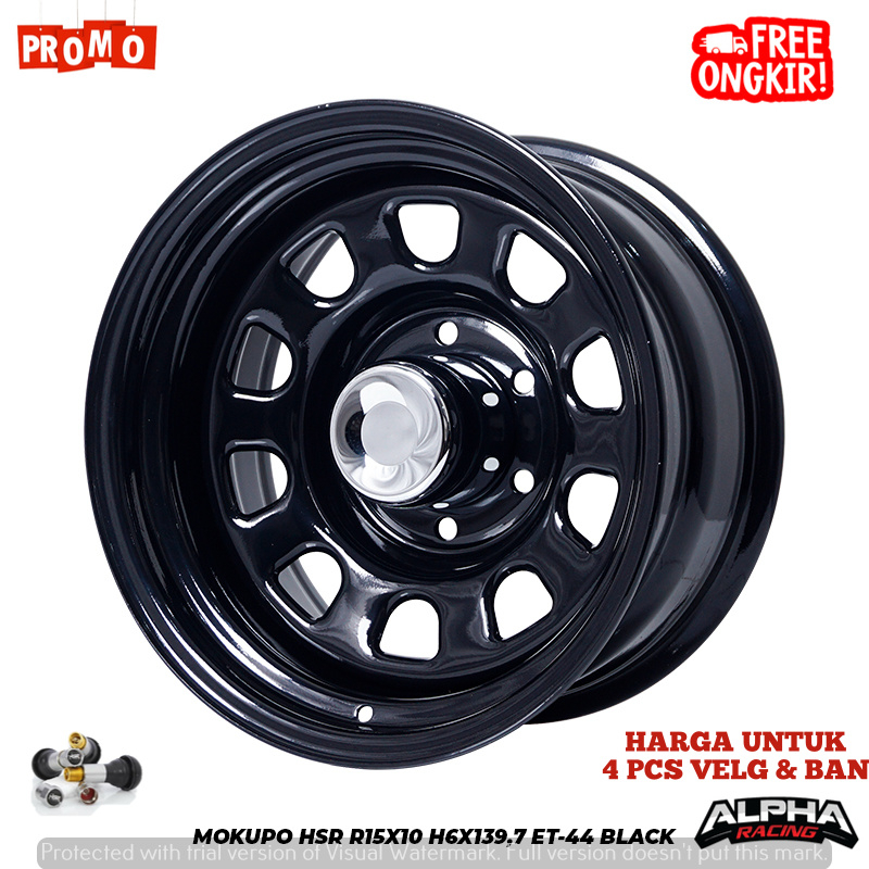 Velg Offroad Model DAYTONA RING 15 Untuk Panther, Hilux, Triton DLL PCD 6X139,7 Warna Hitam