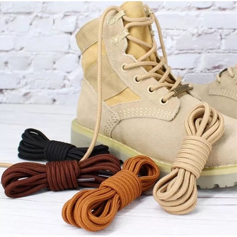 Tali Sepatu Bulat Cotton Shoelace PDL PDH Boots Dokmart Sapety DLL