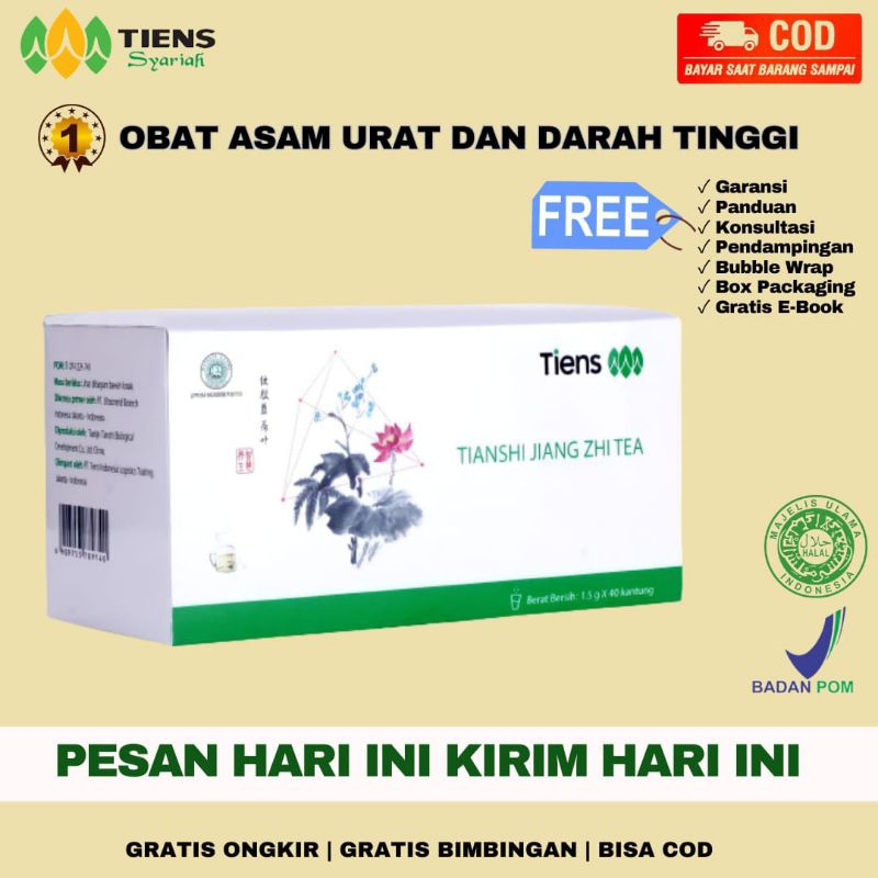 Obat Asam Urat / Kesemutan dan Darah Tinggi / Kolesterol Tiens Jiang Zhi Tea / Bisa COD
