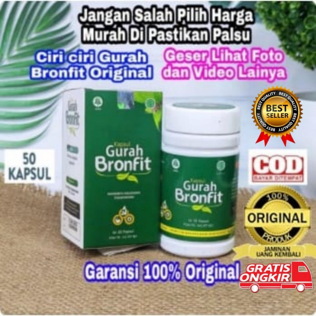 Kapsul Gurah Bronfit Isi 50 Herbal 100% Original BPOM Garansi Asli Naturafit