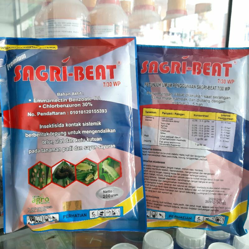 Sagri-Beat 7/30WP 200gr Insektisida Obat Hama Ulat Pada Tanaman
