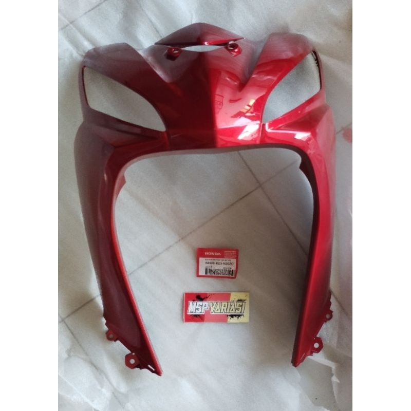 Original AHM 64500-K03-N30ZC Cover FR Top Panel depan Merah Maroon Revo Injeksi 110