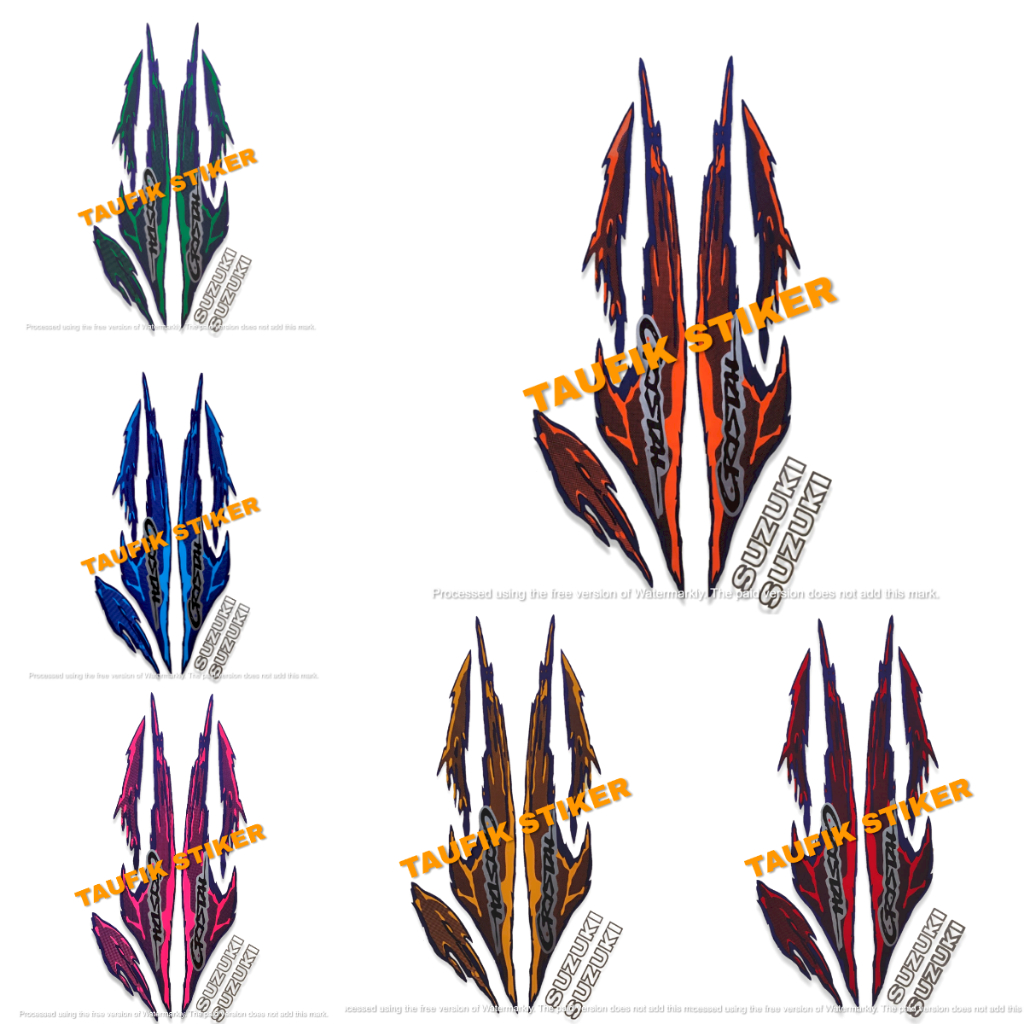 STRIPING LIS BODY MOTOR SUZUKI CRYSTAL TUNE 1995 SEPASANG STANDAR FULL SET