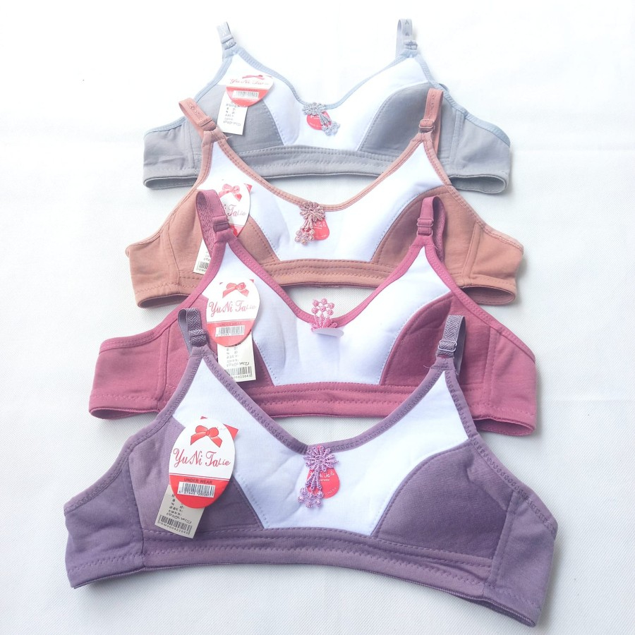 Bra BH Wanita Remaja BH Sport Katun Tanpa Kawat KOMBINASI