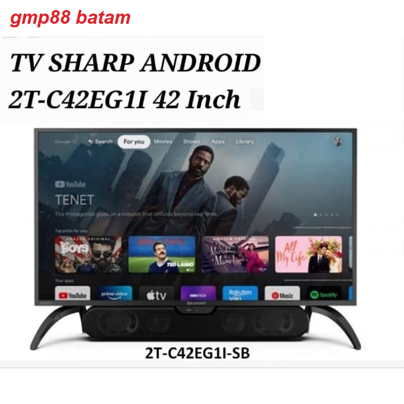 TV SHARP ANDROID DIGITAL 42 INCH 42EG1i + SOUNDBAR khusus batam