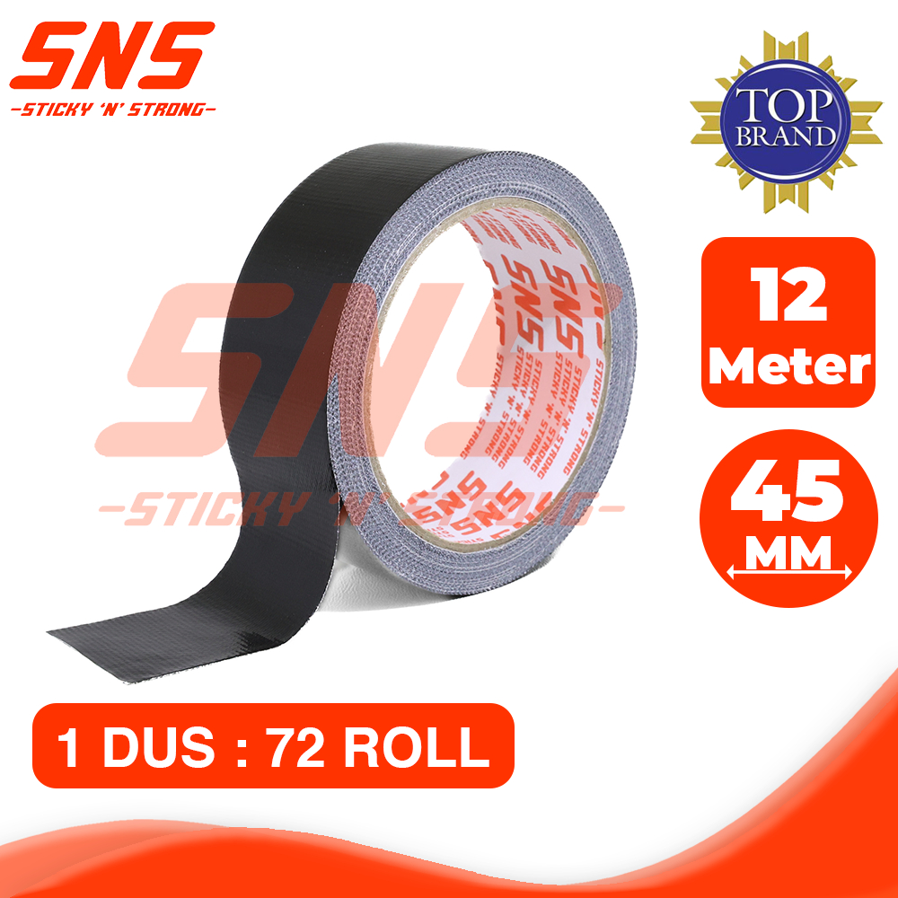

LAKBAN KAIN HITAM / CLOTH TAPE 2 INCH x 12 Meter SNS Sticky N Strong