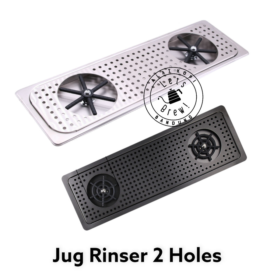 Jug Rinser 2 holes / Dual Glass Rinser bahan Stainless / Jug Rinser 2 holes