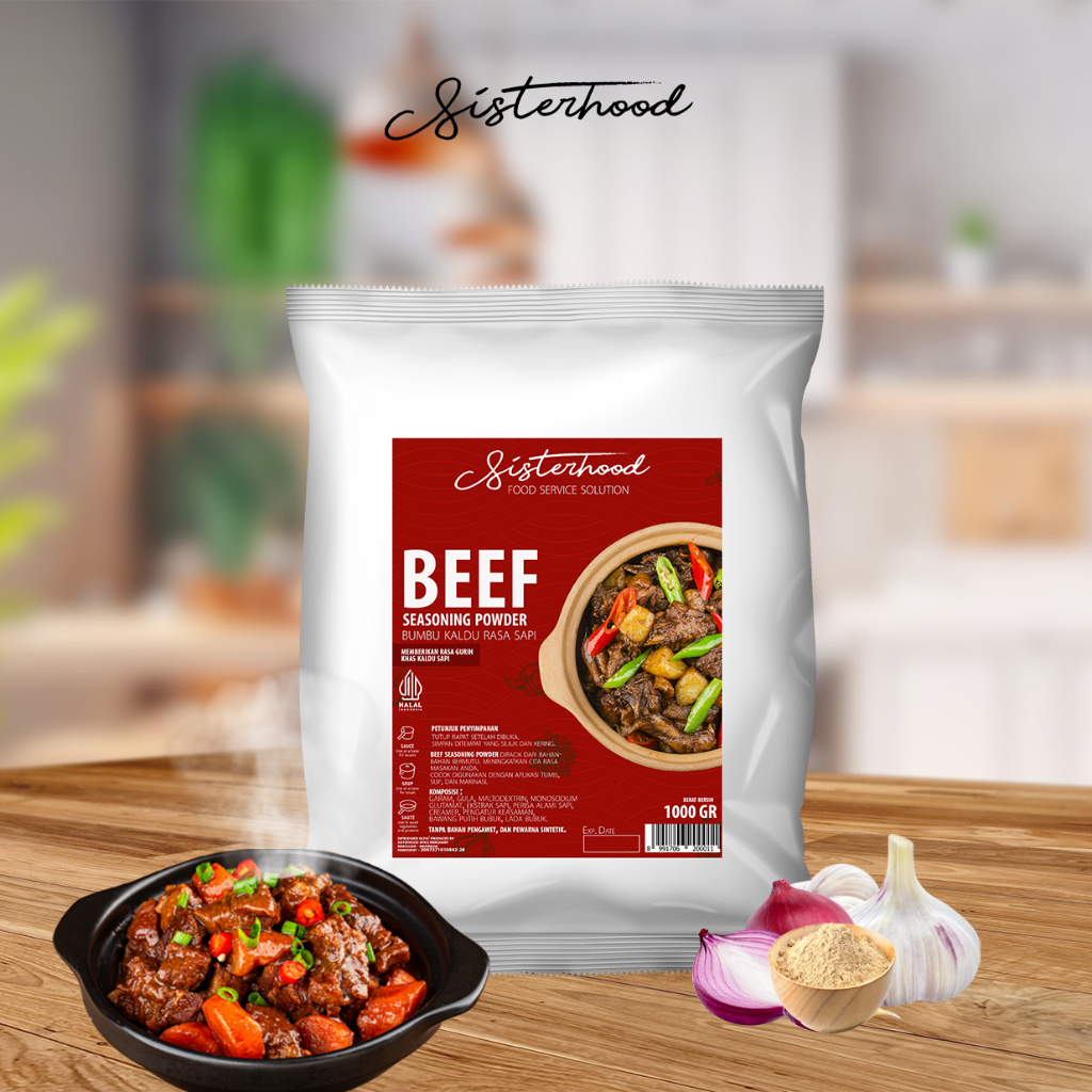 

Bumbu Kaldu Sapi 1kg - Sisterhood Beef Seasoning Powder 1kg
