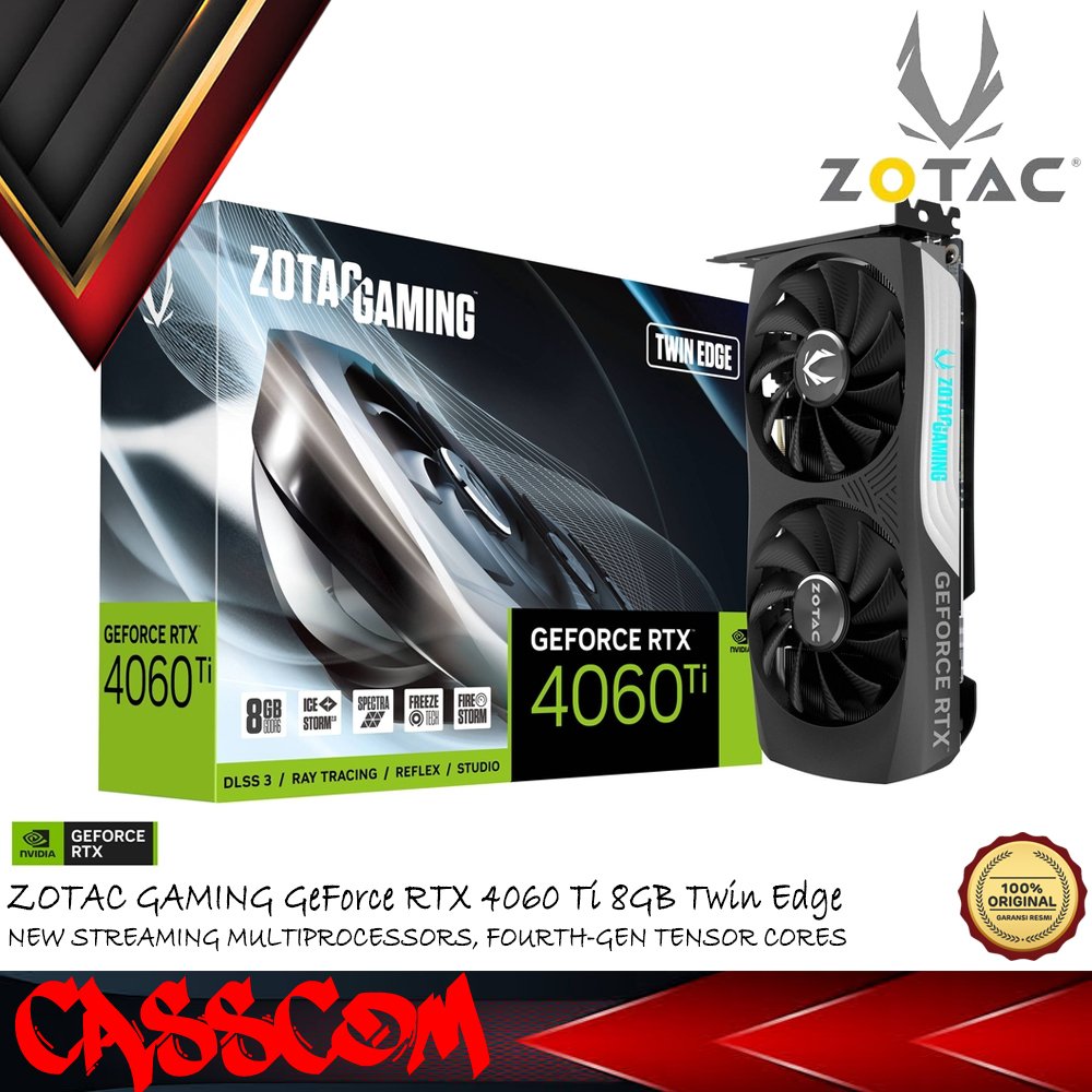 VGA ZOTAC GeForce RTX 4060 TI Twin Edge 8GB GDDR6 RTX 4060Ti - RTX4060TI DDR6