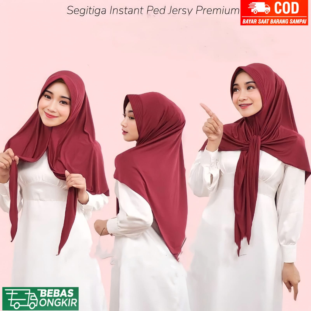 Jilbab Instan Segitiga Hanum Pet instan Jersey segitiga Instan Pet Jersey - Kerudung Wanita -/ Kerudung Pasmina Kaos Jersey - Hijab Jersey Premium