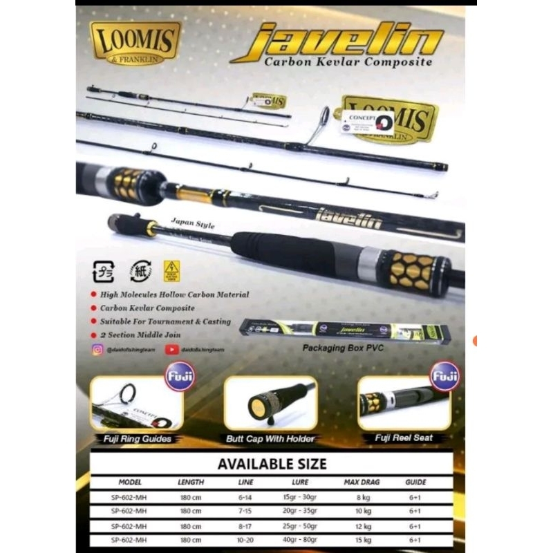 Joran loomis javelin 180 Japan style carbon solid