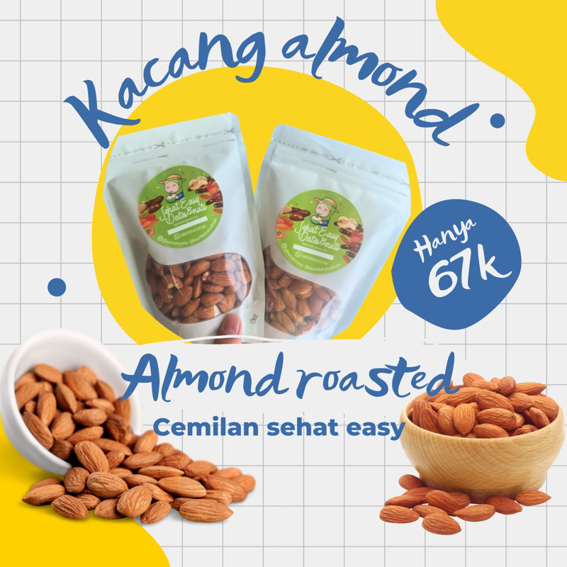 

kacang almond roasted 200gr premium spesial ramadhan