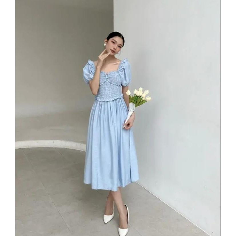 SFM - RENATA DRESS / KOREAN DRESS CASUAL KEKINIAN / MODEL TERBARU