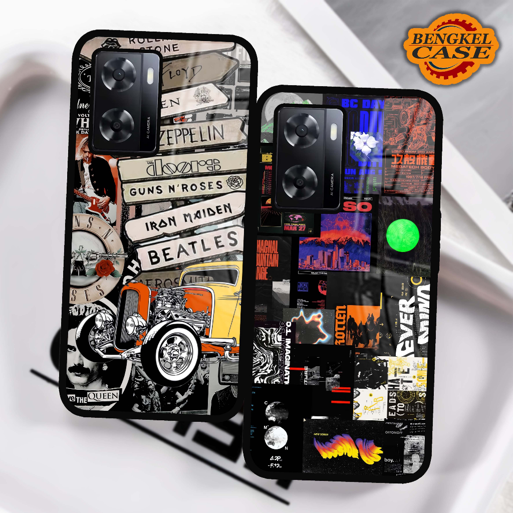 (BS05) Case Kilau Oppo A57 2022 | A77S | Casing Hp Oppo | Pelindung Smartphone Bengkel Case | Aesthe