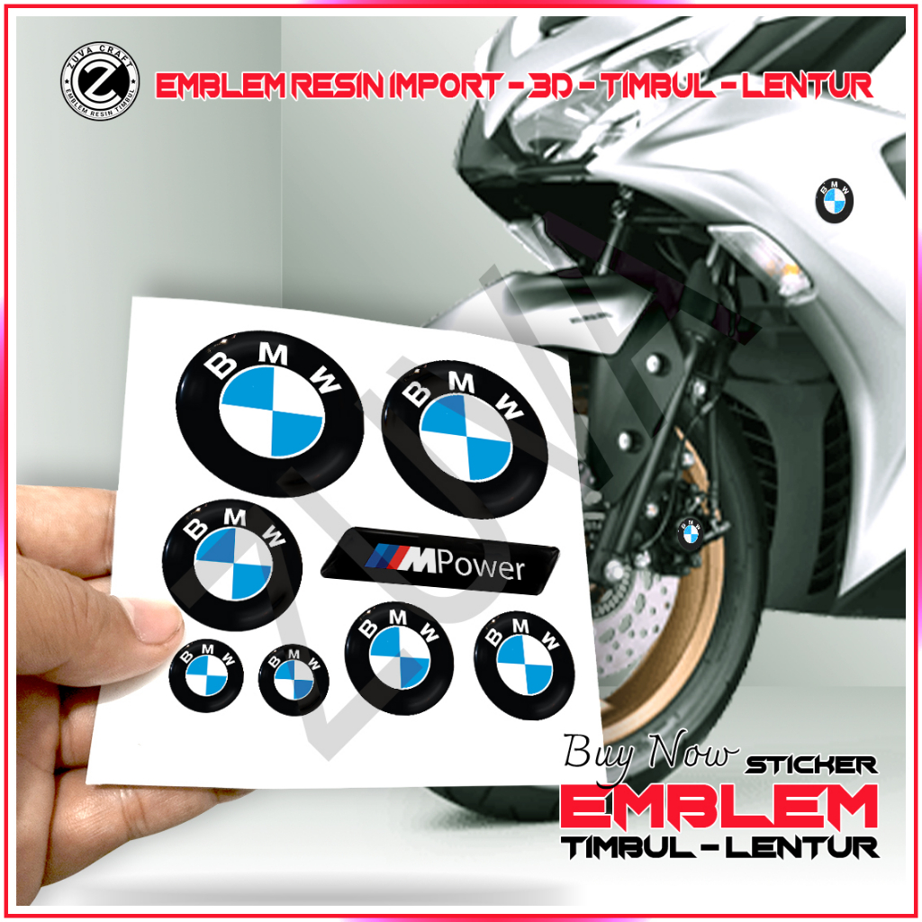 STIKER MOTOR 1 PAKET STIKER MOTOR LOGO BMW STIKER NMAX STIKER AEROX STIKER EMBLEM NMAX AEROX