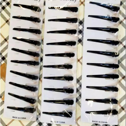 Jepit Poni / Jepit Poni Bebek Warna Hitam isi 10pcs