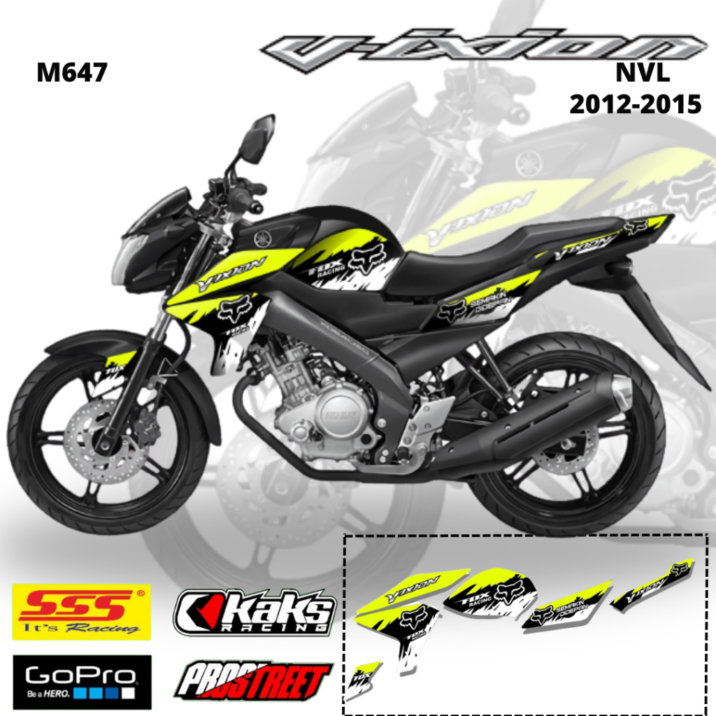 Lis Stiker Striping  M647 Tahun 2013 2014 2015 Pelindung Body List Sticker Aksesoris Variasi Modifik