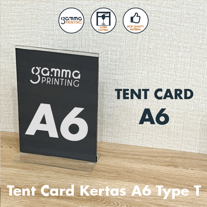 

Akrilik Tempat Brosur A6 / Acrylic Tent Card Holder / 2 Sisi Selebaran