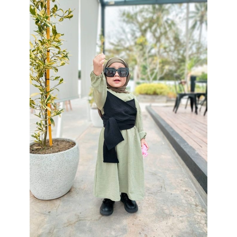 Gamis wafika by dazzter malang /Gamis viral/ Gamis Anak Perempuan