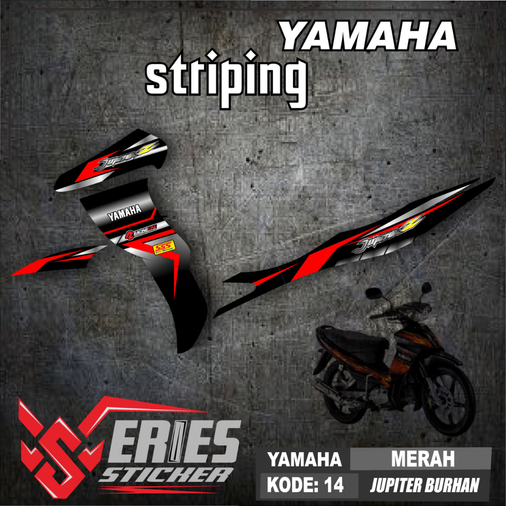 (cod) Sticker striping YAMAHA JUPITER Z BURHAN VARIASI MOTOR HOLOGRAM