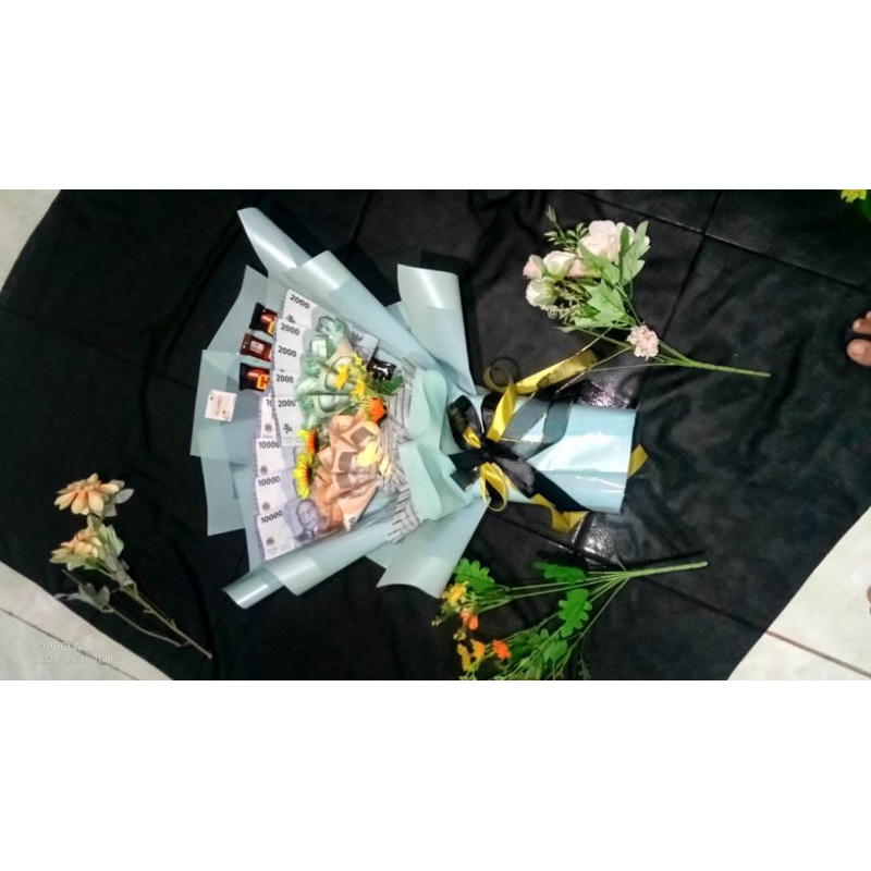 bouquet uang dan snack