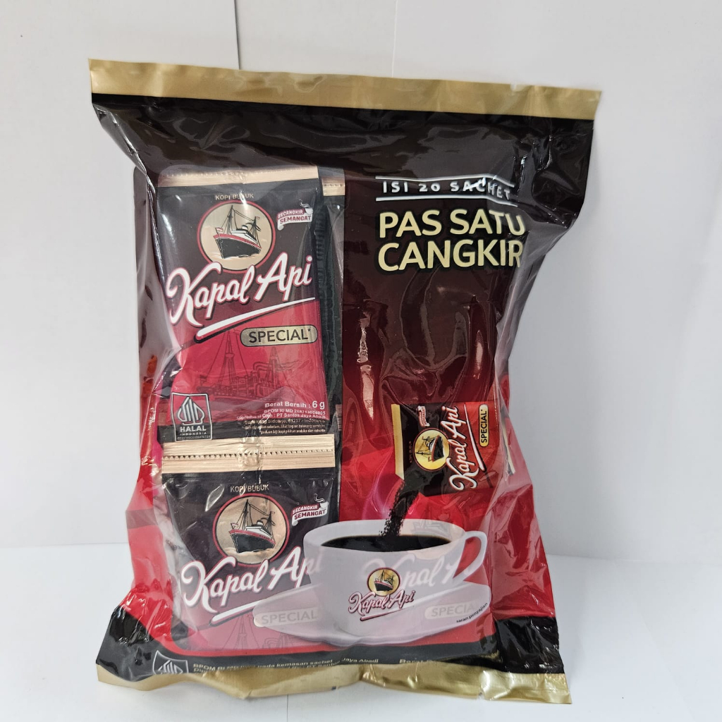 

Kapal Api Kopi Bubuk Instan Sachet 6 gram x 20