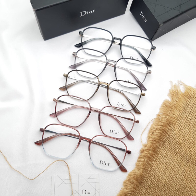 Frame/kacamata unisex Dior type 2302 size 53.18.142 paket lensa photocromic,blueray free minus,cylin
