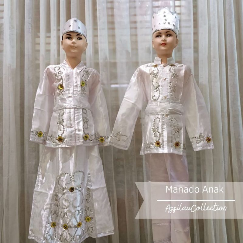 baju adat Manado anak satuan/pakaian tradisional Manado anak satuan