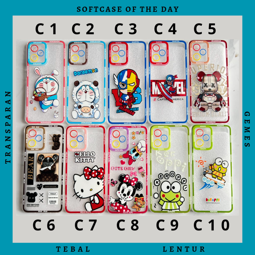 Softcase Karakter Casing Samsung A20s A03 Core A12 M12 A10s Case Murah Bening 03