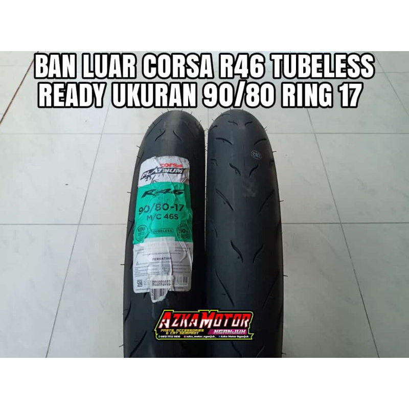 Ban luar Corsa R46 90/80-17 tubeless termurah