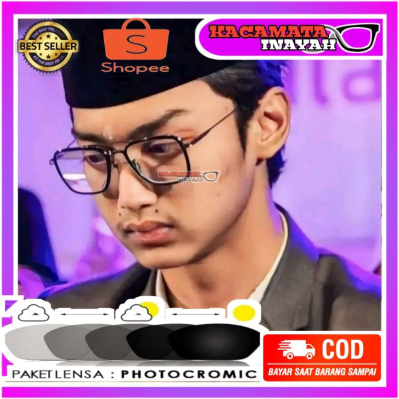Kacamata Gus Azmi Anti Radiasi | Kacamata Photocromic | kacamata Blueray anti radiasi | kacamata ter