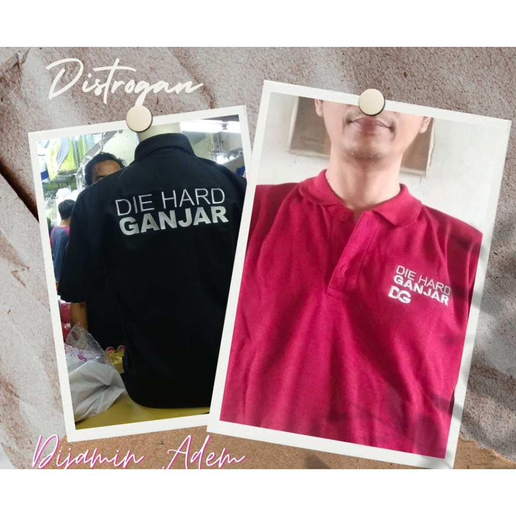 KAOS POLO KAOS BERKERA PRIA DISTRO SAHABAT GANJAR / RELAWAN GANJAR / GANJAR PRANOWO