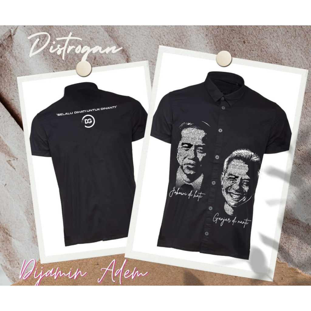 KEMEJA PRIA DISTRO SAHABAT GANJAR / RELAWAN GANJAR / GANJAR PRANOWO