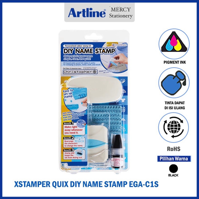 

Name Stapmp DIY Stempel Nama Custom Artline XStamper