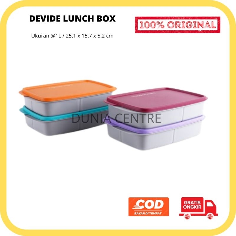 PROMO TUPPERWARE TEPAK MAKAN COOLTEEN DEVIDED LUNCH BOX ECER ORIGINAL