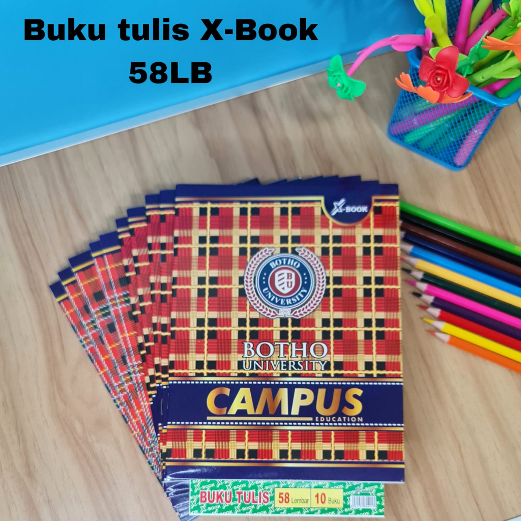 

bib SOS Buku Tulis X-Book Kwarto/Kecil 58 Lembar (10bk) / Buku Catatan / Buku Sekolah