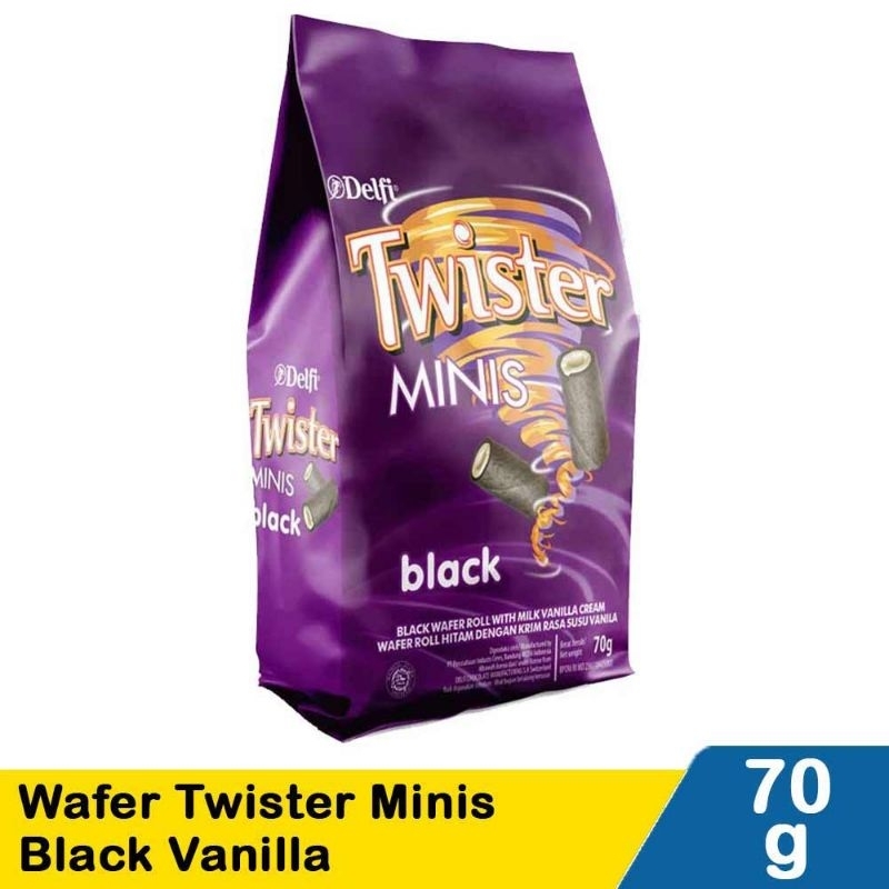 

Delfi Wafer Stick Twister Minis Black Vanilla 70G