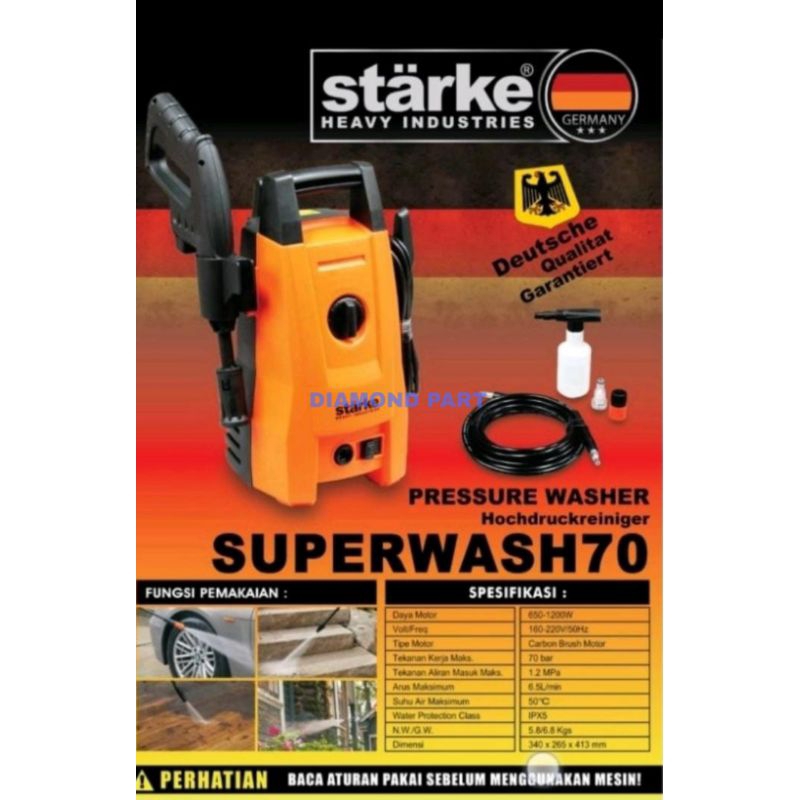 Mesin steam listrik / jet cleaner cuci mobil motor starke