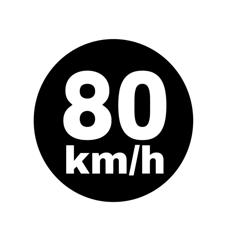

Sticker (stiker) Speed limit motor jdm culture/kalcer 80km/h clasic(klasik) vespa astrea